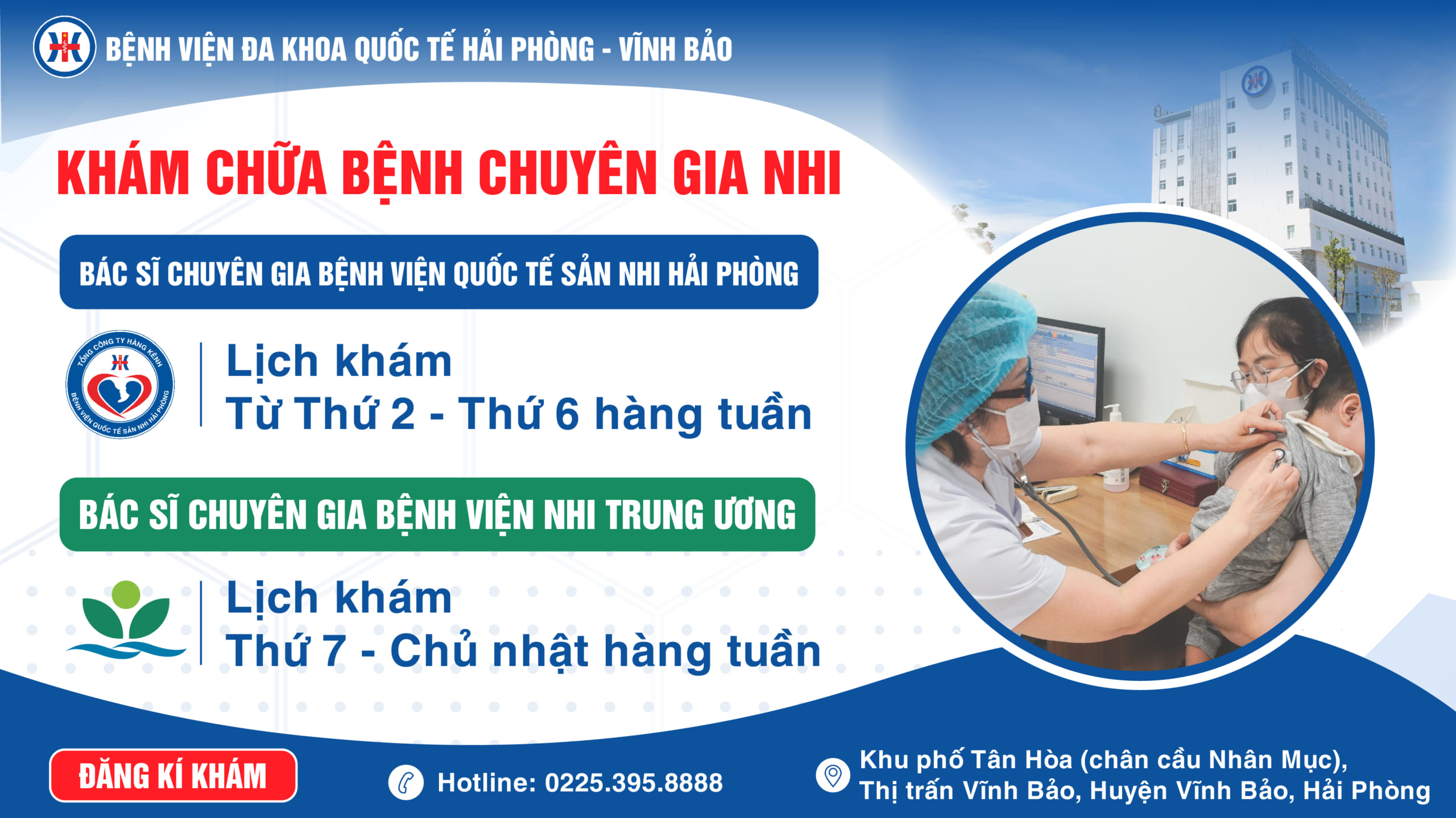 Bệnh viện đa khoa Quốc tế Hải Phòng Vĩnh Bảo Khám bệnh với chuyên