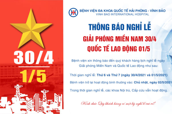 Thông báo lịch nghỉ lễ 30/4 – 01/5