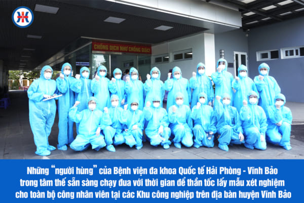 Bệnh viện đa khoa Quốc tế Hải Phòng – Vĩnh Bảo chung tay cùng thành phố và các Khu công nghiệp trong công tác phòng chống dịch Covid-19