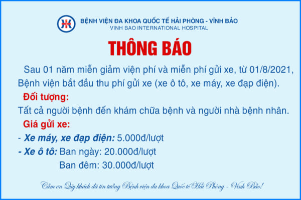 THÔNG BÁO VỀ VIỆC THU PHÍ GỬI XE