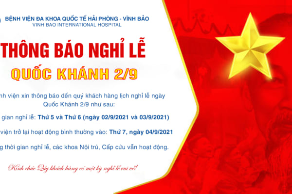 THÔNG BÁO LỊCH NGHỈ LỄ QUỐC KHÁNH 2/9