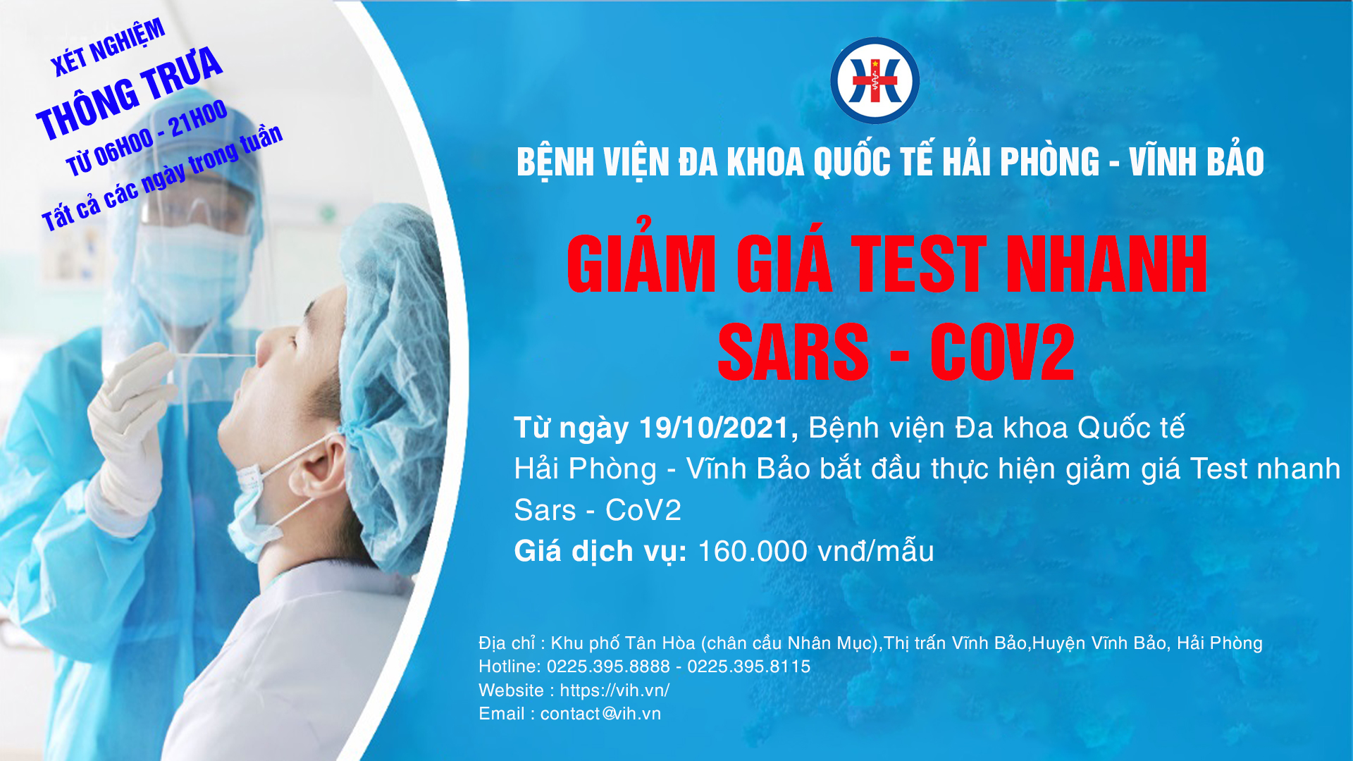  Bệnh viện đa khoa Quốc tế Hải Phòng - Vĩnh Bảo giảm giá Test nhanh Sars Bildidee 