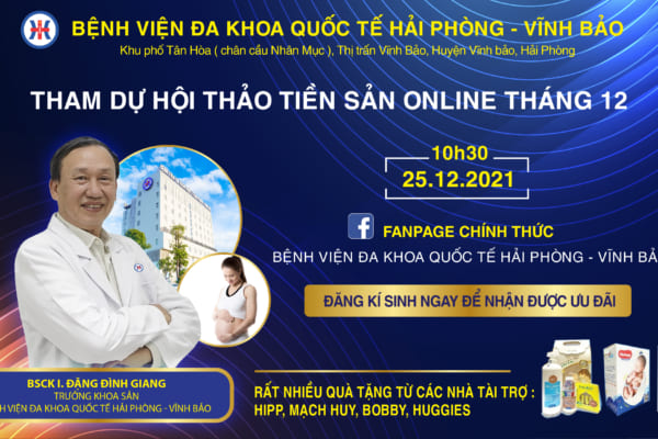 HỘI THẢO TIỀN SẢN ONLINE THÁNG 12 – MẸ ĐẶT CÂU HỎI, CHUYÊN GIA TRẢ LỜI