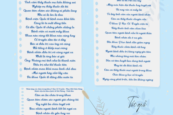 LỜI CẢM ƠN TỪ TRÁI TIM: KHOA Y HỌC CỔ TRUYỀN – PHỤC HỒI CHỨC NĂNG, BỆNH VIỆN ĐA KHOA QUỐC TẾ HẢI PHÒNG – VĨNH BẢO