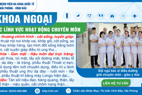 Khoa Ngoại, Bệnh viện đa khoa Quốc tế Hải Phòng – Vĩnh Bảo: Nơi gửi trọn niềm tin!