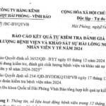 Báo cáo tự kiểm tra, đánh giá chất lượng bệnh viện năm 2024